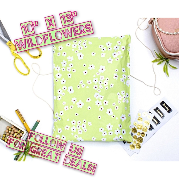 Other - 100 Wildflower Poly Mailers 10"x13"